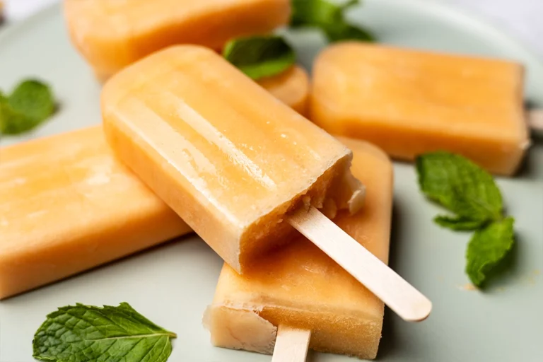 aip popsicles with cantaloupe and mint