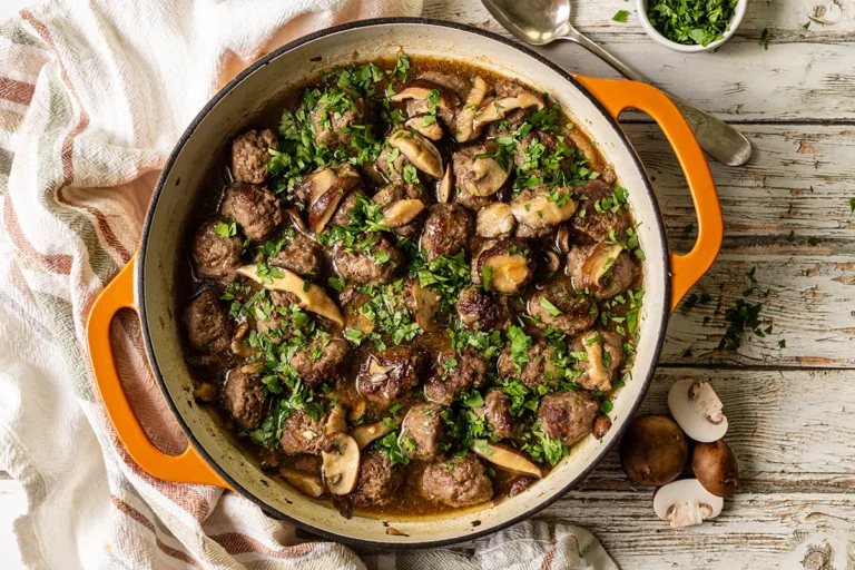 Swedish Meatballs with Mushroom Gravy (AIP, Paleo, Whole30)